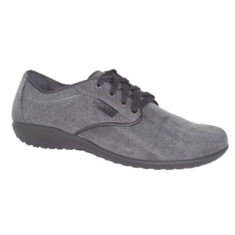 NAOT Tiaki Gray Black Raven Combo Lace Up Shoe, Sz 38 (7-7.5), Orthotic Artsy